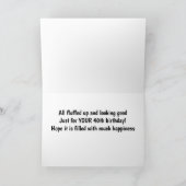 **NIEDLICHE DOGGIE WÜNSCHE** GLÜCKLICH *40.** GEBU KARTE (Innenseite)