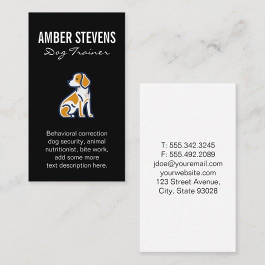 Niedliche Doggy Sitting Visitenkarte (Vorne/Hinten)