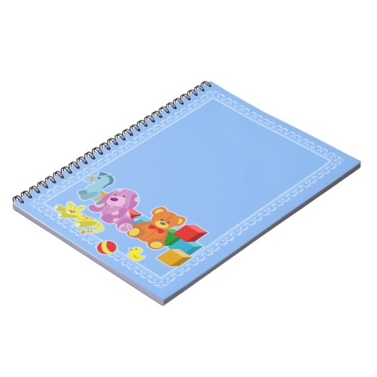 Niedliche Dolls (blau) Notizblock (Linke Seite)