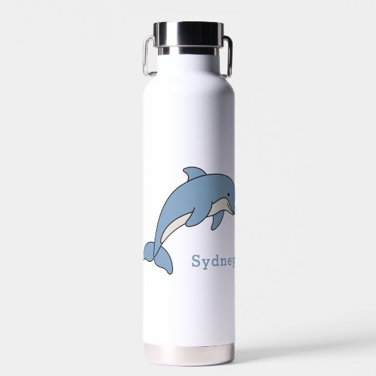 Niedliche Dolphin Einzigartiger Junge Personalisie Trinkflasche (Vorne)