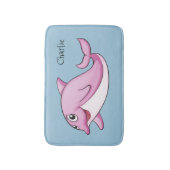 Niedliche Dolphin individuelle Name Badematte (Vorderseite Vertikal)