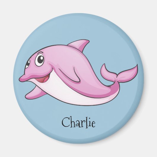 Niedliche Dolphin-individuelle Name-Magnete Magnet (Vorne)