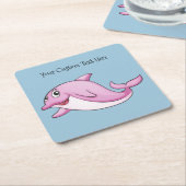 Niedliche Dolphin-Untersetzer Rechteckiger Pappuntersetzer (angewinkelt)