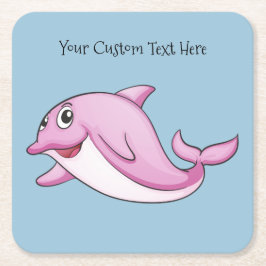 Niedliche Dolphin-Untersetzer Rechteckiger Pappuntersetzer