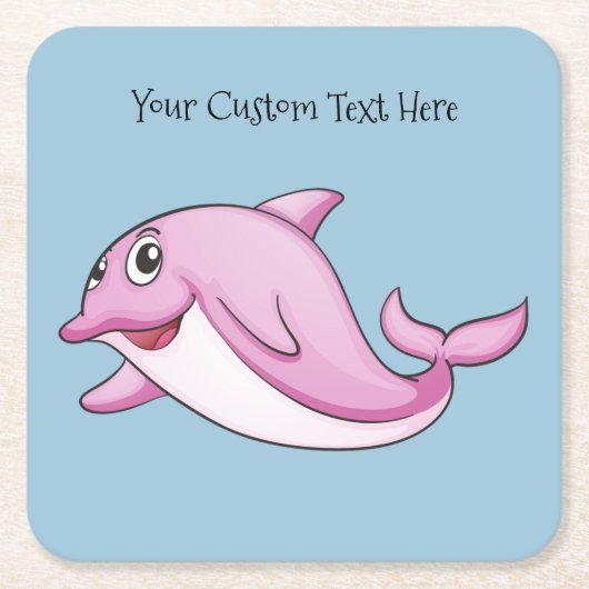Niedliche Dolphin-Untersetzer Rechteckiger Pappuntersetzer (Vorderseite)