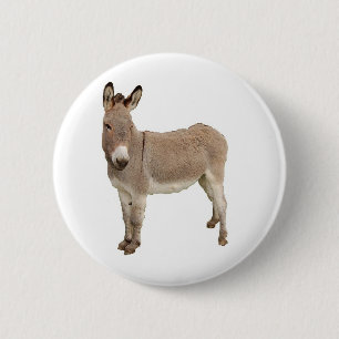 Niedliche Donkey Burro Fotografie Button