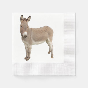 Niedliche Donkey Burro Fotografie Serviette
