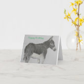Niedliche Donkey-Geburtstagskarte mit Text Karte (Gelbe Blume)