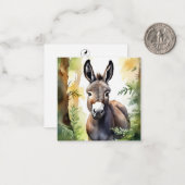 Niedliche Donkey-Karte Mitteilungskarte (Vorderseite/Rückseite Beispiel)