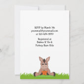 Niedliche Donkey-Kinderdusche - Einladung für Jung (Rückseite)