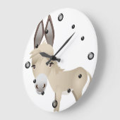 Niedliche Donkey-Wall-Uhr Große Wanduhr (Winkel)