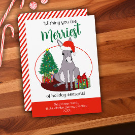 Niedliche Donkey-Weihnachtsmannmütze Weihnachten P