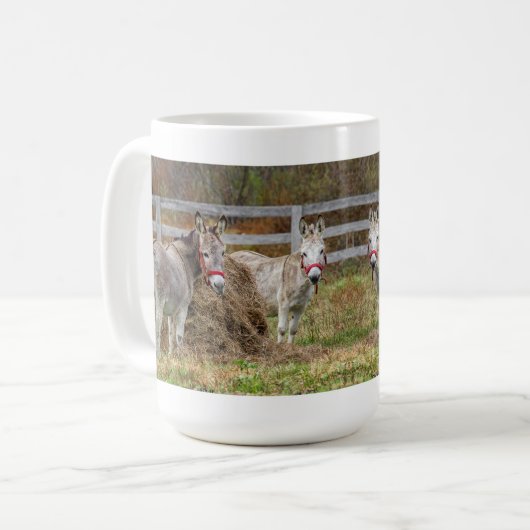 Niedliche Donkeys Kaffeetasse (Vorderseite Links)