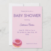 Niedliche Donut-Babydusche Einladung (Rückseite)