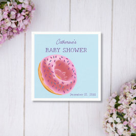 Niedliche Donut-Babydusche Serviette
