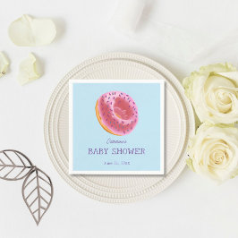 Niedliche Donut-Babydusche Serviette