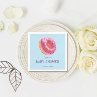 Niedliche Donut-Babydusche Serviette