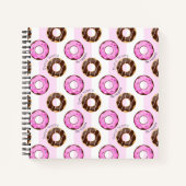 Niedliche Donut Besorgnis über glückliche Fun Food Notizblock (Vorderseite)