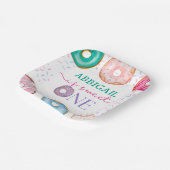 Niedliche Donut Geburtstagsparty 1. Geburtstag Pappteller (Gewinkelt)