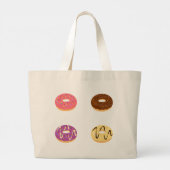 Niedliche Donut Muster Tote Tasche (Rückseite)