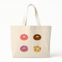 Niedliche Donut Muster Tote Tasche