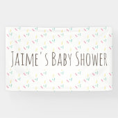 Niedliche Donut Sprinkles Babydusche Banner (Horizontal)