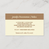 Niedliche Donut Süßigkeiten Leckereien Cookies Visitenkarte (Rückseite)