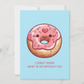 Niedliche Donuts Kinder Valentinstag Hinweis Feiertagskarte (Vorderseite)