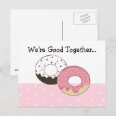 Niedliche Donuts mit Botschaft... Postkarte (Vorne/Hinten)