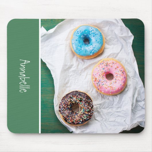 Niedliche Donuts Personalisierte Schule Mousepad (Vorne)