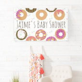 Niedliche Donuts Sprinkles Babydusche Banner (Insitu)