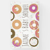 Niedliche Donuts Sprinkles Babydusche Banner (Vertikal)