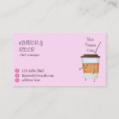 Niedliche Donuts und Kaffee Visitenkarte (Rückseite)