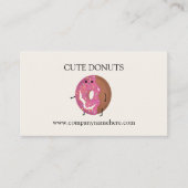 Niedliche Donuts und Kaffee Visitenkarte (Vorderseite)