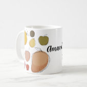 Niedliche doodle art fruits sammlung (PERSONALIZE) Kaffeetasse (Vorderseite Links)