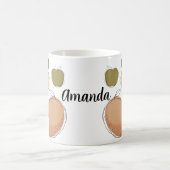 Niedliche doodle art fruits sammlung (PERSONALIZE) Kaffeetasse (Mittel)
