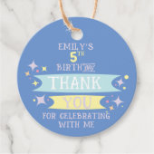 Niedliche Doodle Banners Glitzern Vielen Dank Geschenkanhänger (Vorderseite)