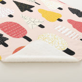 Niedliche Doodle-Bäume nahtlos Vintages Muster. Wi Sherpadecke (3/4)