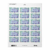 Niedliche Doodle-Blume auf einem rustikalen Holz Adressaufkleber (Vorne)