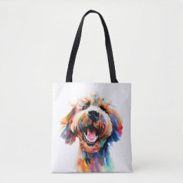 Niedliche Doodle - farbenfrohe Labradoodle Kunst Tasche