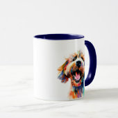 Niedliche Doodle - farbenfrohe Labradoodle Kunst Tasse (VorderseiteRechts)