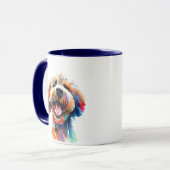 Niedliche Doodle - farbenfrohe Labradoodle Kunst Tasse (Vorderseite Links)