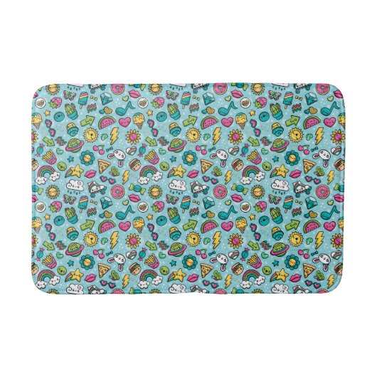 Niedliche Doodles Badematte (Vorderseite)