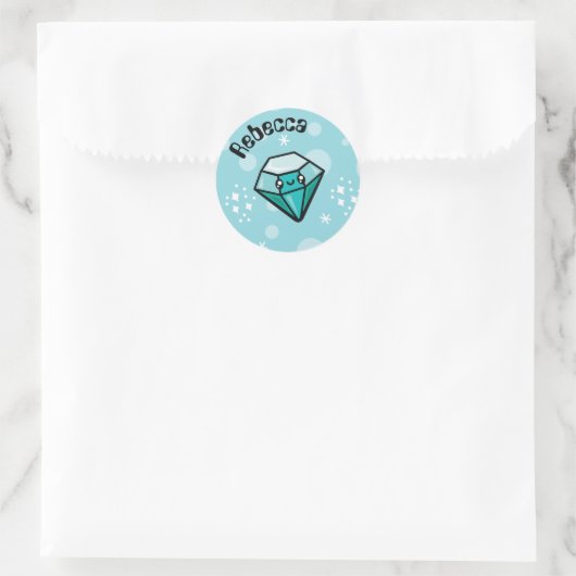 Niedliche Doodles Diamantkleber Runder Aufkleber (Tasche)