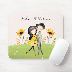Niedliche Doppeldrücke in einem Feldmäusepad Mousepad