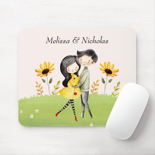 Niedliche Doppeldrücke in einem Feldmäusepad Mousepad (Mit Mouse)