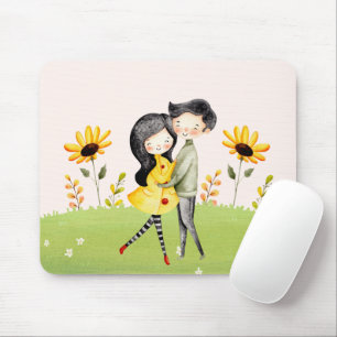 Niedliche Doppeldrücke in einem Feldmäusepad Mousepad