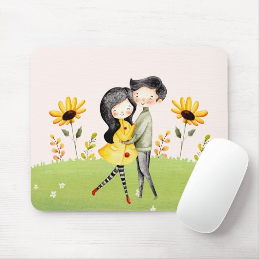 Niedliche Doppeldrücke in einem Feldmäusepad Mousepad (Mit Mouse)