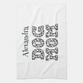 Niedliche Dotter-Mama Geschirrtuch (Vertikal)