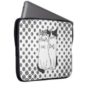 Niedliche Dotty Cats Paar in Liebe Laptopschutzhülle (Vorne Rechts)
